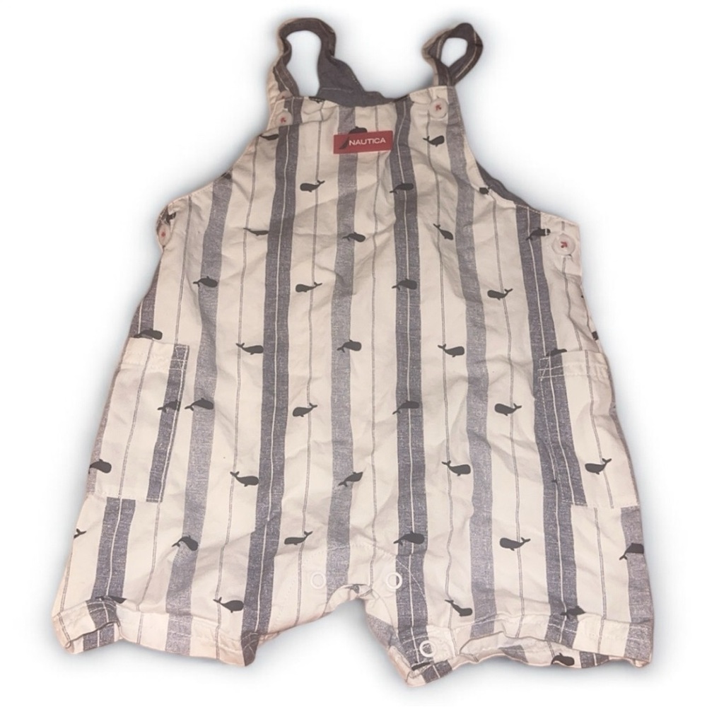Nautica Baby Overalls with Whale Print